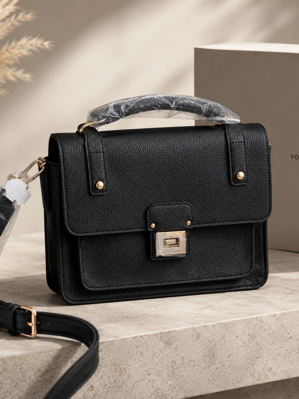 JustFab Vegan Leather Satchel